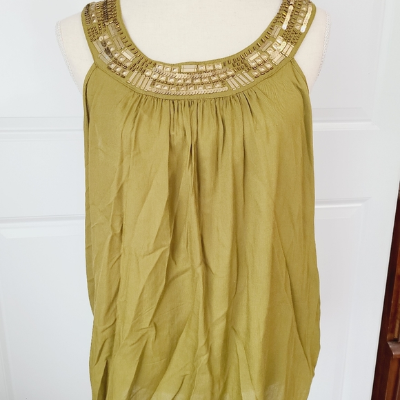 2 Boho Beaded Collar Tank Tops - Picture 2 of 9